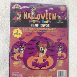 Vintage Looney tunes pack three Halloween leaf bags
