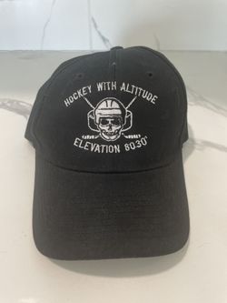 Hockey With Altitude Hat – Black Skull Logo Cap