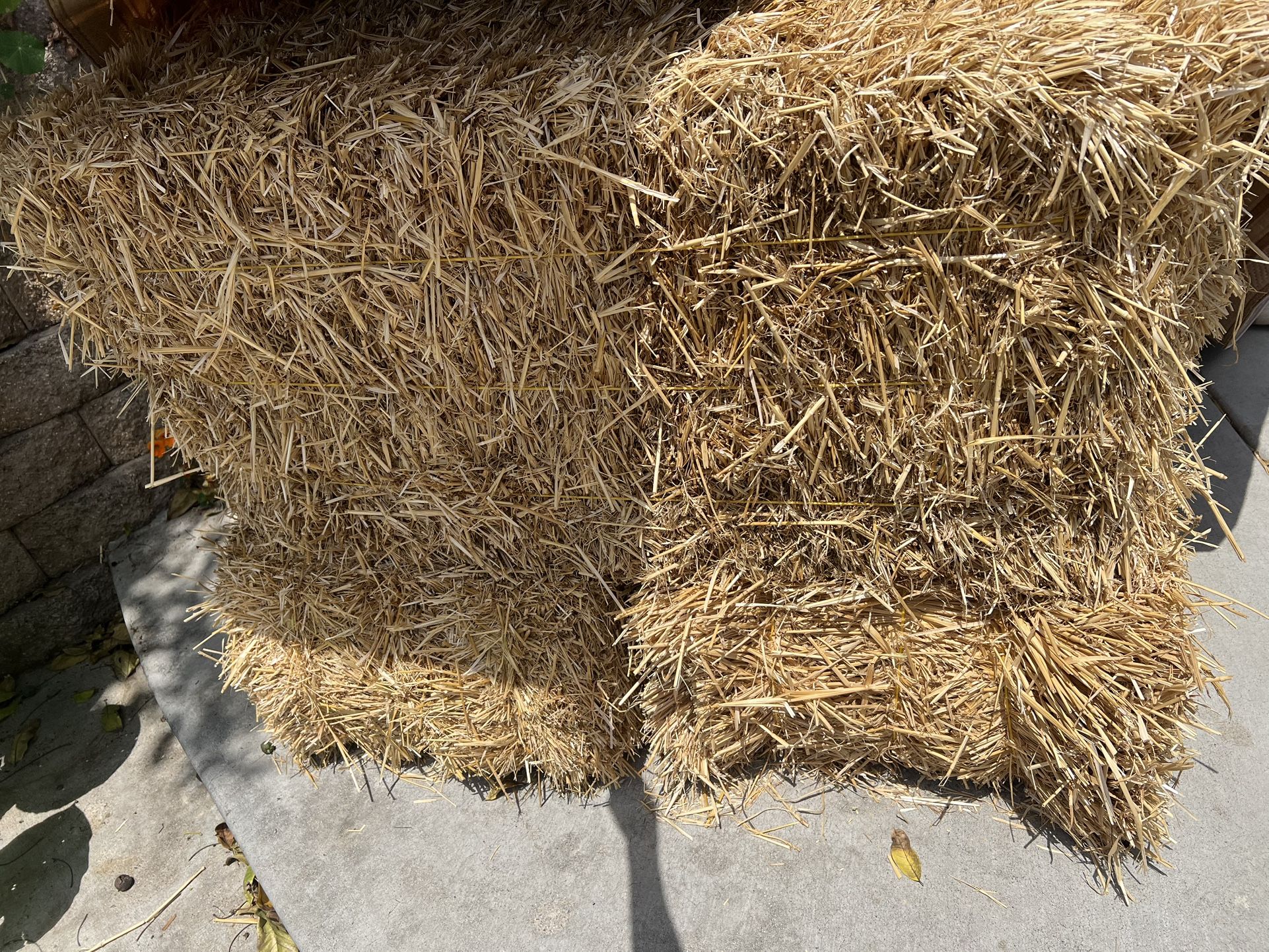 3 Full Size Straw Hay Bales