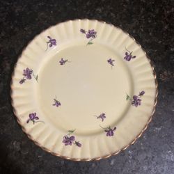 Gladstone Vintage Purple Flower Plate 