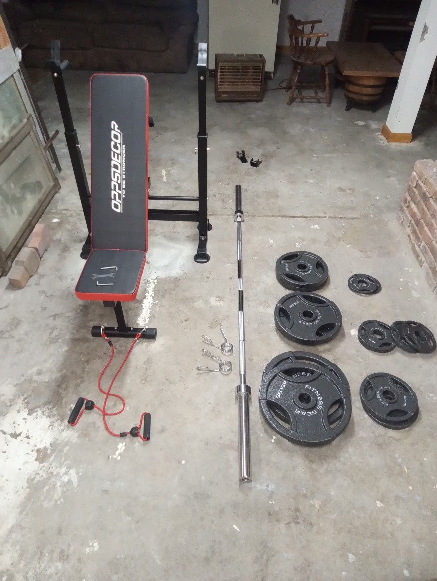 Olympic Style 300lb Weight Set