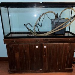 55 GALLON FISH TANK WITH STAND AND PUMP
