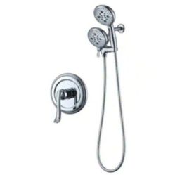 ELLO&ALLO Single-Handle 24-Spray Shower Faucet and Handheld Shower System with 5 in. Shower Head in Chrome (Valve Included)