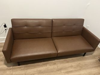 74’ Faux Leather sofa 