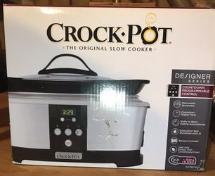 Crock Pot 6 Qt Oval Original Slow Cooker Designer Series