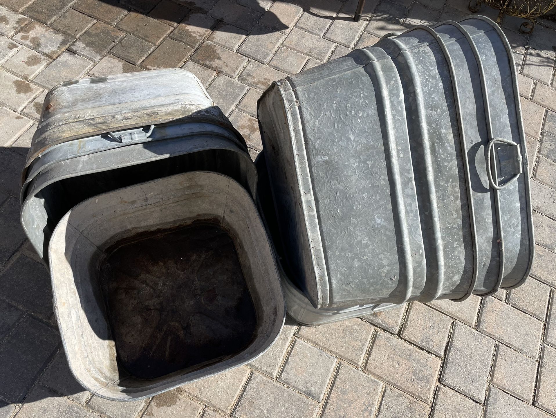 Square galvanized wash tubs for Sale in Grover Beach, CA OfferUp