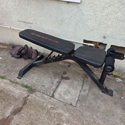 Free adjustable workout bench