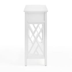 Standard Rectangle Wood Console Table with Drawer