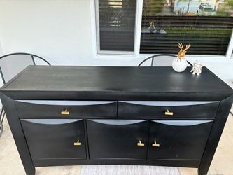 Buffet Cabinet Storage Adjustable Shelves For Living Room, Entryway