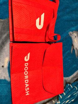 DoorDash Red Insulated Delivery Bags Set of 2