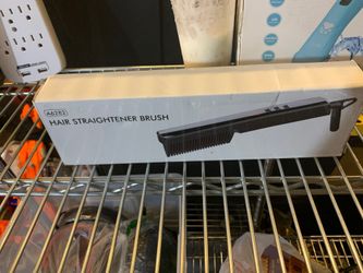 Hair straightener brush