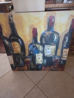 Wine canvas painting