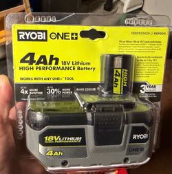 Ryobi 18V ONE+ 4Ah Lithium Battery