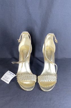 Marc Fisher Gold Strap Heels Size 5 1/2