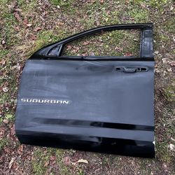 2015 - 2020 CHEVROLET SUBURBAN FRONT LEFT DOOR DRIVER SHELL PANEL OEM BLACK 2016 2017 2018 2019 DAMAGED