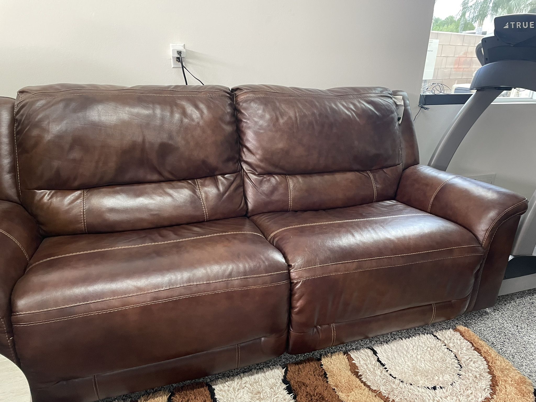 Ashley Leather Recliner Couch