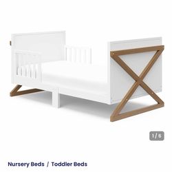 Toddler Bed With Guardrails and mattress