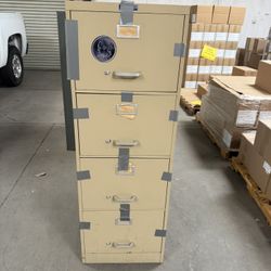 Letter Size 4 Drawers Tan File Cabinet 