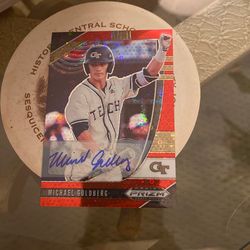 Michael Guldberg Signed Prizm Baseball