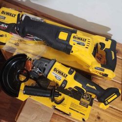 Dewalt 60V 'Max' Angle Grinder, Sawzall (Tools only)