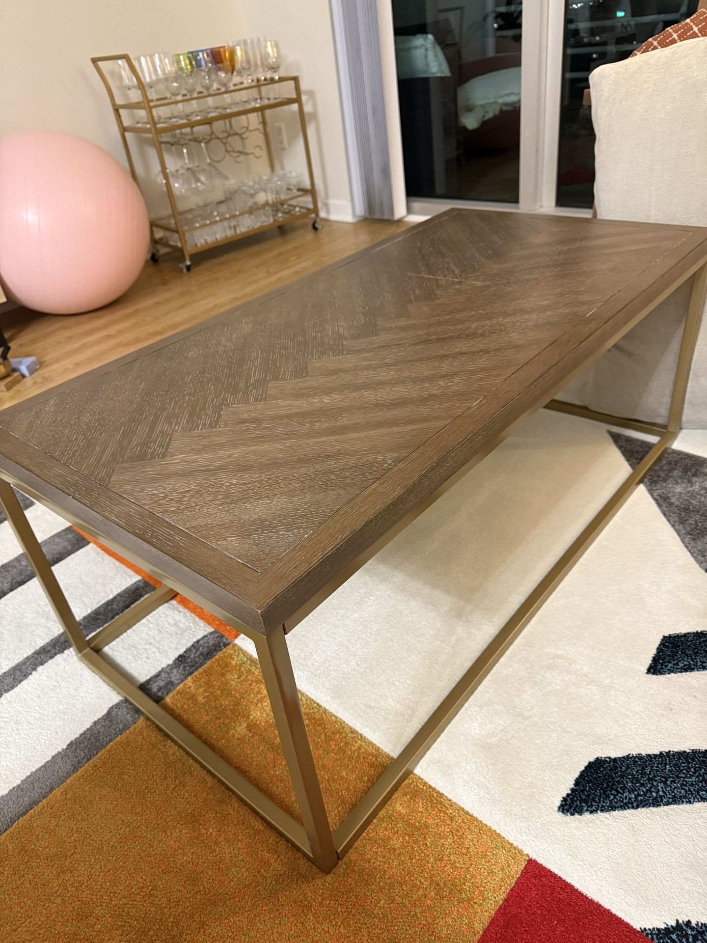 Brown Wood Coffee Table