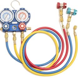 HVAC A/C Air Refrigeration AC Manifold Gauge Brass R134A R410A R22 at Home