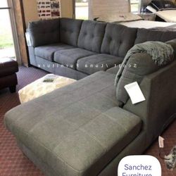 Ashley 2-Piece Charcoal Sectional Couch 🛋 🚛🚛Delivery Service Available 🚛 🚛 💲$11 Down Payment Only 💥 