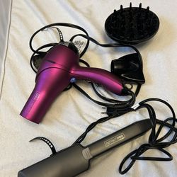 Hair blower with Flat Iron 