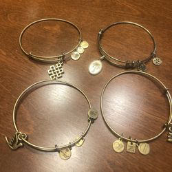 Brass Alex + Ani Bracelets 