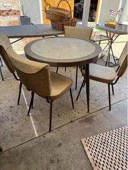 Retro dining table and chairs