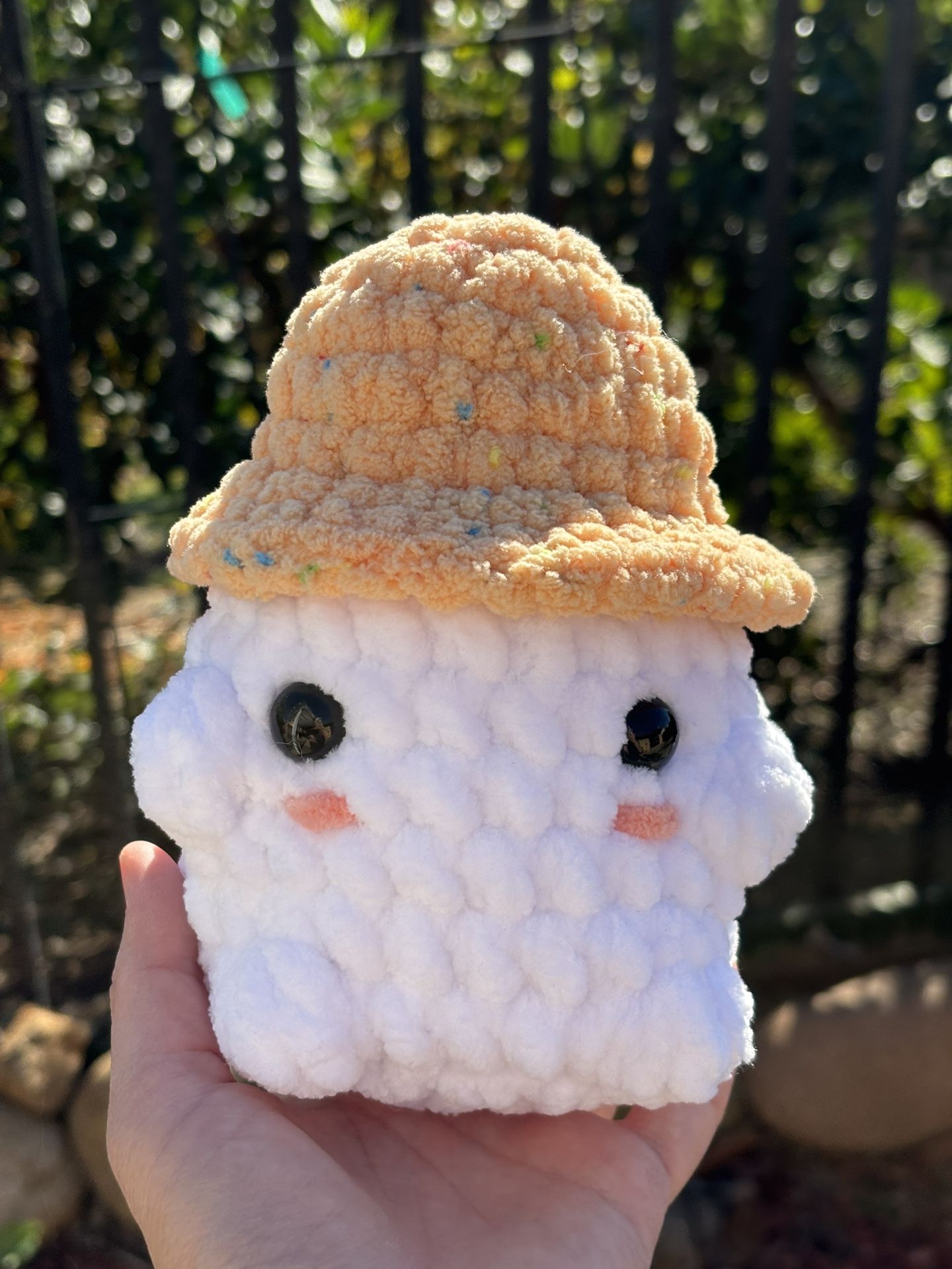 Jumbo Orange 🍊 Speckled Cap Mushroom Boy 🍄 $22 Crochet 🧶 Handmade 🧶 