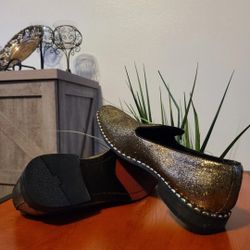 After Midnight Men N° 6866 Formal Slip On Shoes Gold Glittering Size 9.5