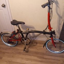 Brompton 3 Spd Travel On Folding Bike Titanium DX Ultra