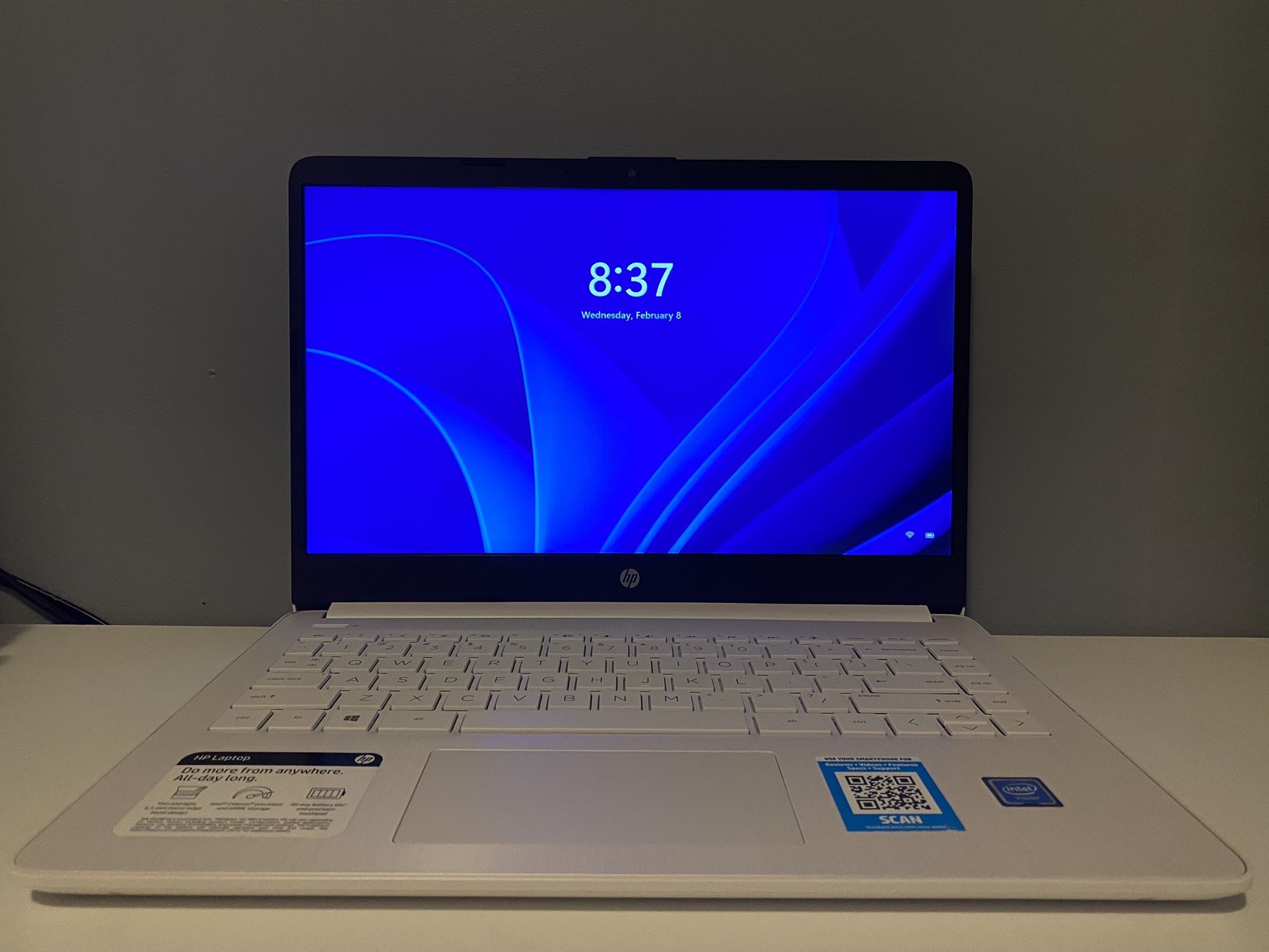 HP - 14" Laptop - Snowflake White