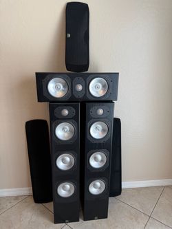 monitor audio  including the two towers in the center speaker model E