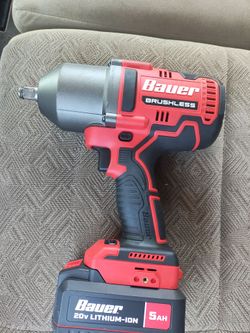 Bauer 20v 3-speed high torque 1/2 in impact wrench with 5ah battery