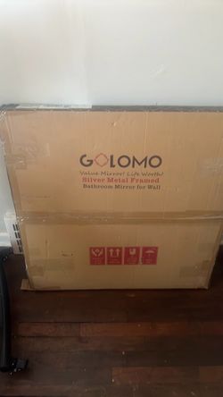 Golomo Silver Metal Framed Bathroom Wall Mirror