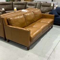 West Park Leather Sofa 