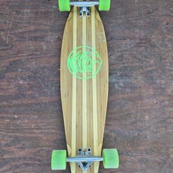 White Wave Bamboo Longboard