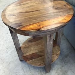 Round Side Table Solid Wood!  22 Diameter X 23h