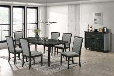 🖤JUST IN!!! Elegant 7 PC ONYX Table Chairs Dining Room Set $10 DOWN