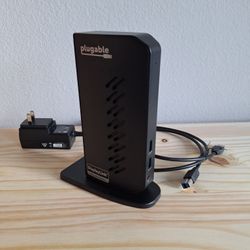 Plugable USB 3.0 and USB-C Universal Laptop Docking Station with 2 HDMI Ports