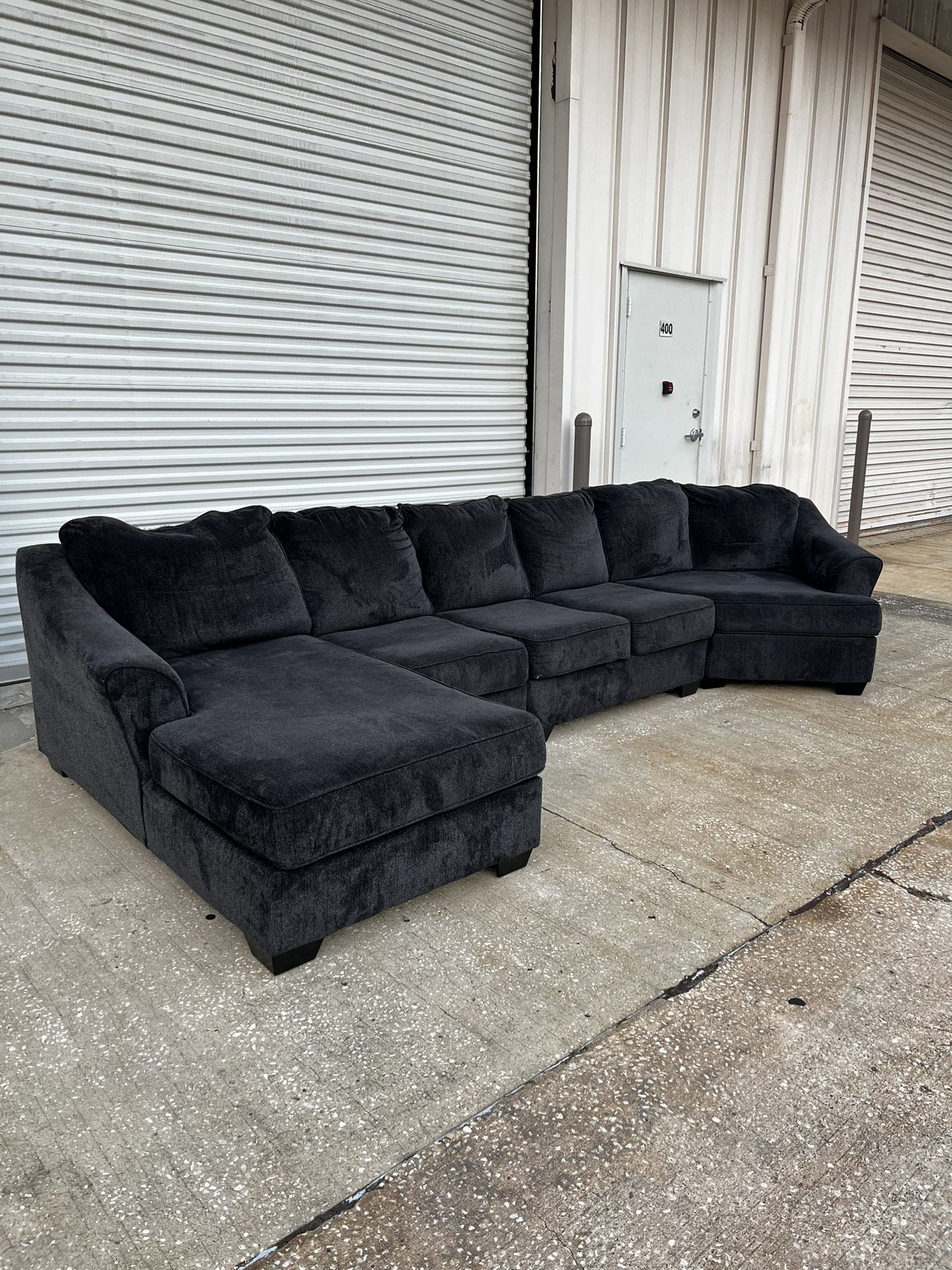 Dark Gray 4-Piece Sectional Couch