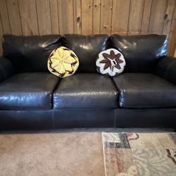 Faux Leather Couch
