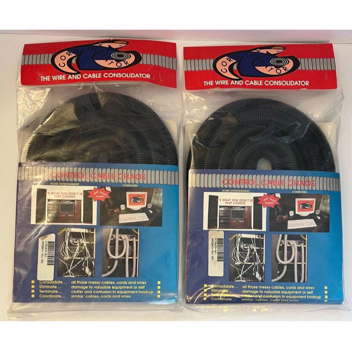 (2) NEW Cordinator Wire & Cable Consolidator Control Cable Lot of 2 Chaos Makes 8 Ft Or 10 Ft Tube