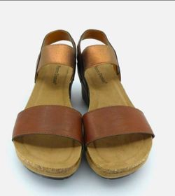 Pierre Dumas Chantal 2 Whiskey Color Open Toe Wedge Heeled
