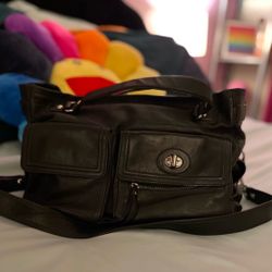 y2k leather coach purse