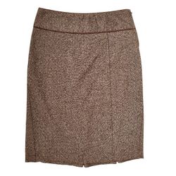 B-Wear Byer California Skirt,   Brown Twill Stretch Ruffle Classic, Size 1