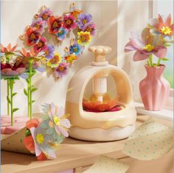 Fabric Flower Bouquet Craft Kit, DIY Arts & Crafts Toy for Kids, Creative Flower-Making Activity Set, Educational Preschool Toy, Perfect Birthday & Ch