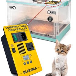 Incubator with Temperature Control & Ventilation Fan, Incubator for Puppies, Kittens, Rabbits, Chicks